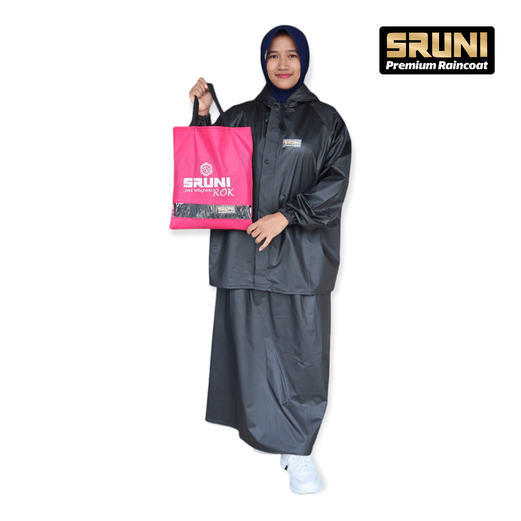 JAS HUJAN WANITA MODEL ROK TERBARU BAHAN TEBAL BY SRUNI ANTI REMBES JAS HUJAN ROK JAS HUJAN WANITA GAMIS MURAH GROSIR