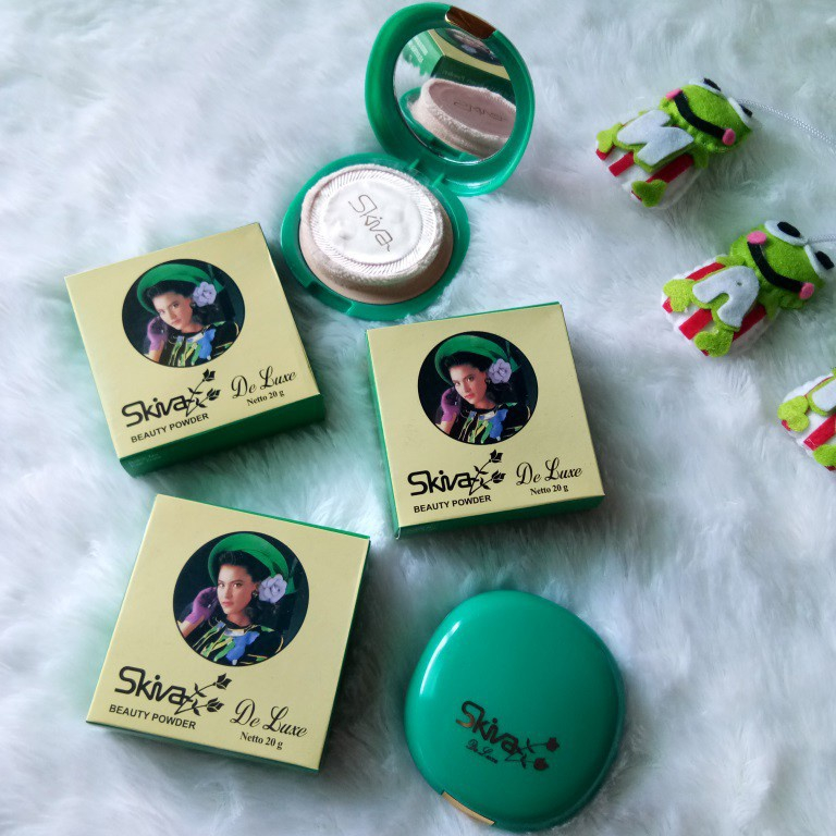 ❤ MEMEY ❤ SKIVA Beauty Compact Powder De Luxe | Bedak Compact Dus Hijau