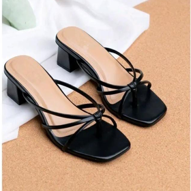 Sendal Heels Wanita Jepit Terbaru Kekinian / Sendal Cewek 2023 Sendal Heels 5cm Murah