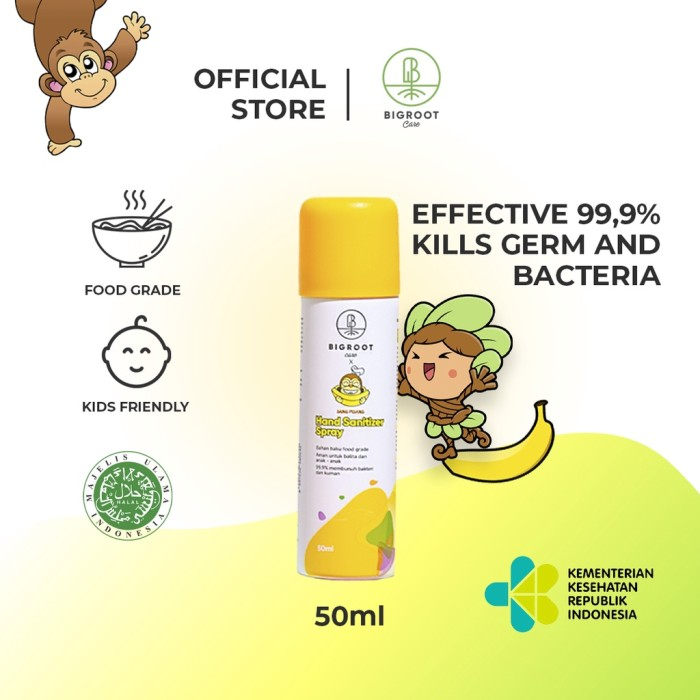 Bigroot Foodgrade Spray - Baby Kids Sanitising Spray Anti Kuman Bakter - Sanitizer 50ml