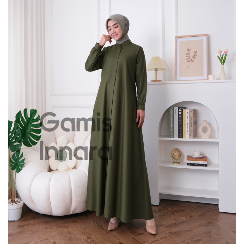 Gamis inara/gamis polos/gamis katun/gamis katun toyobo polos