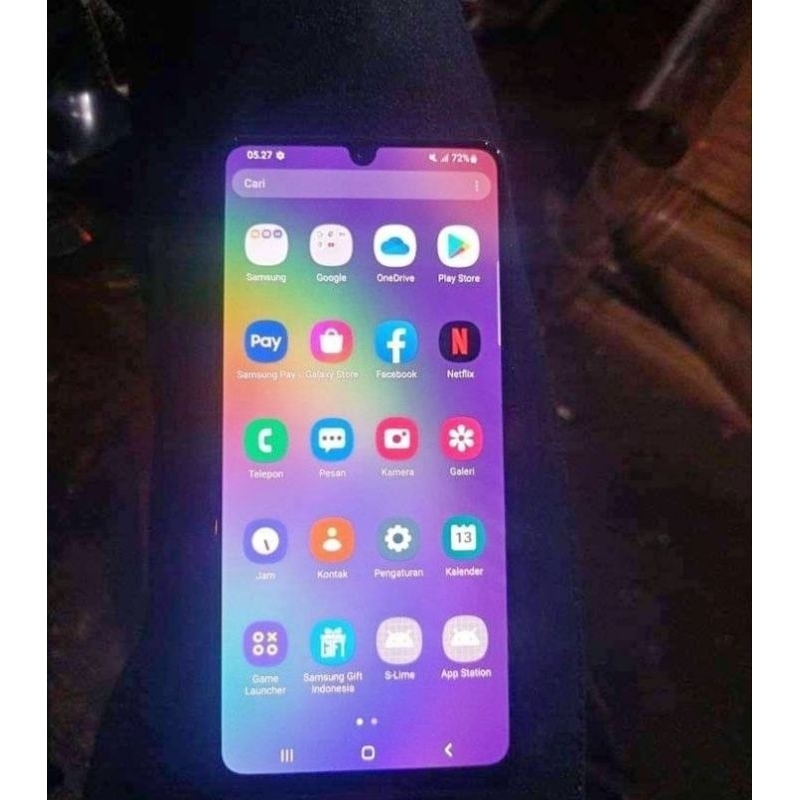 LCD Copotan Samsung A31 plus frame nya  retak sehelai rambut bisa fingerprint layar kerna lcd copota