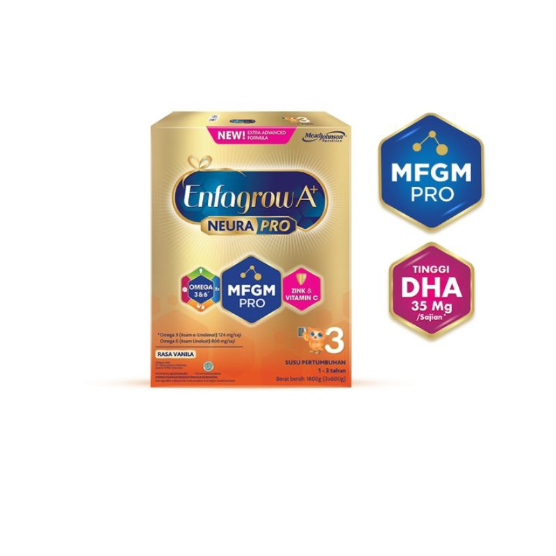 Enfagrow A+ 3 Susu Formula 1-3 Tahun Vanila