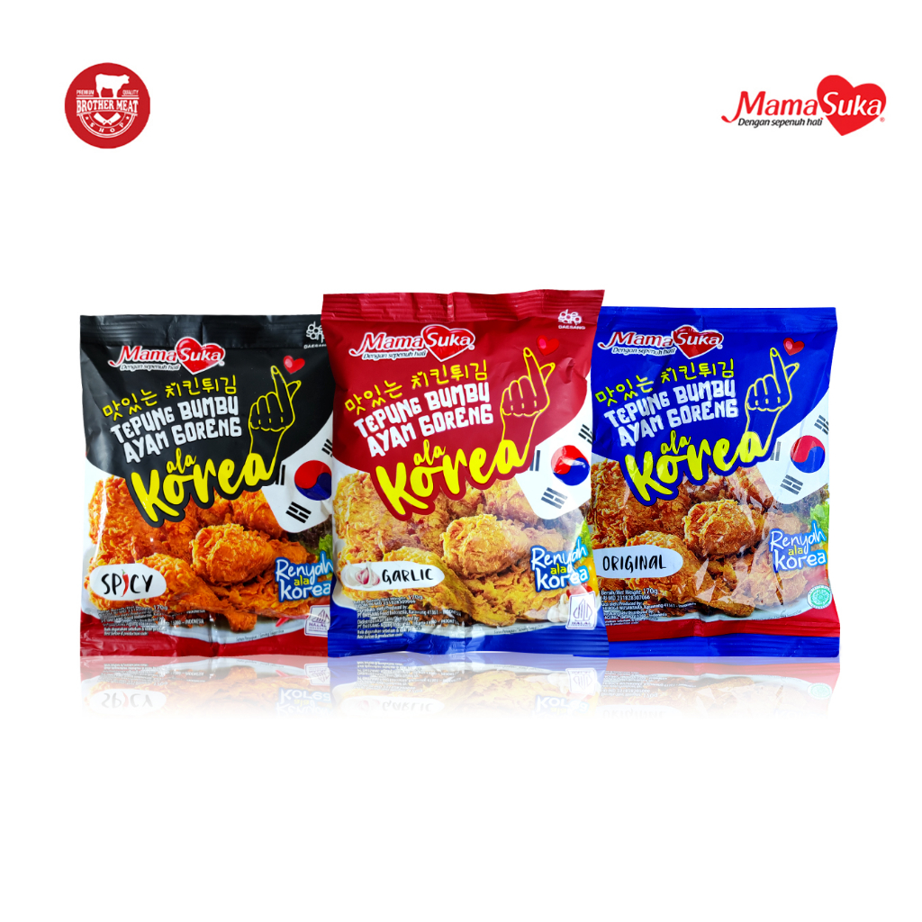 MamaSuka Tepung Bumbu Ayam Goreng ala Korea 170gr, Korean Taste Halal