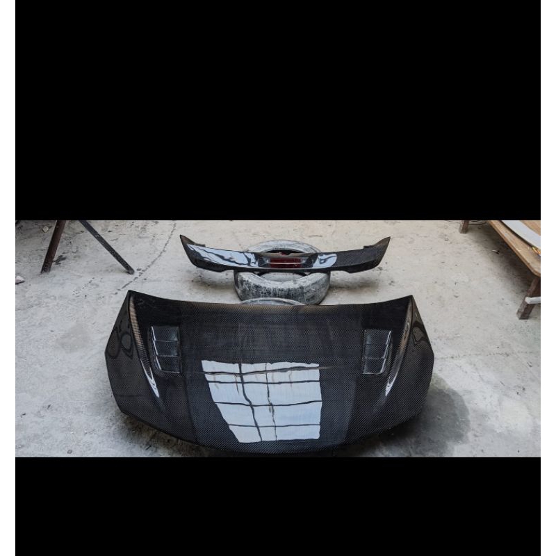 Kap Mesin Custom Carbon Honda Brio Mobilio Plug N Play.Kap Mesin Karbon Honda Mobilio Brio