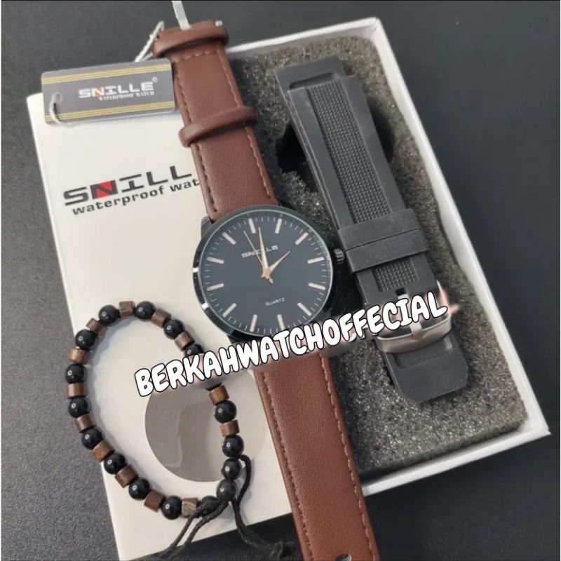 SNILLE N1016 FULL SEET TALI CADANGAN GELANG ORIGINAL JAM TANGAN PRIA WATER RESISTN