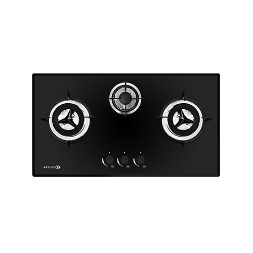 Kompor Tanam Kaca 3 Tungku - AH 3925 BB Artugo