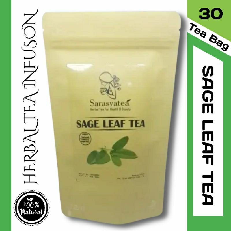 

SAGE TEA : PURE ORGANIC SAGE LEAF TEA ISI 30 TEA BAG