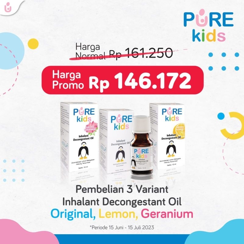 PureBB Inhalant Decongestant Oil 10ml/aroma terapi untuk baby hingga dewasa