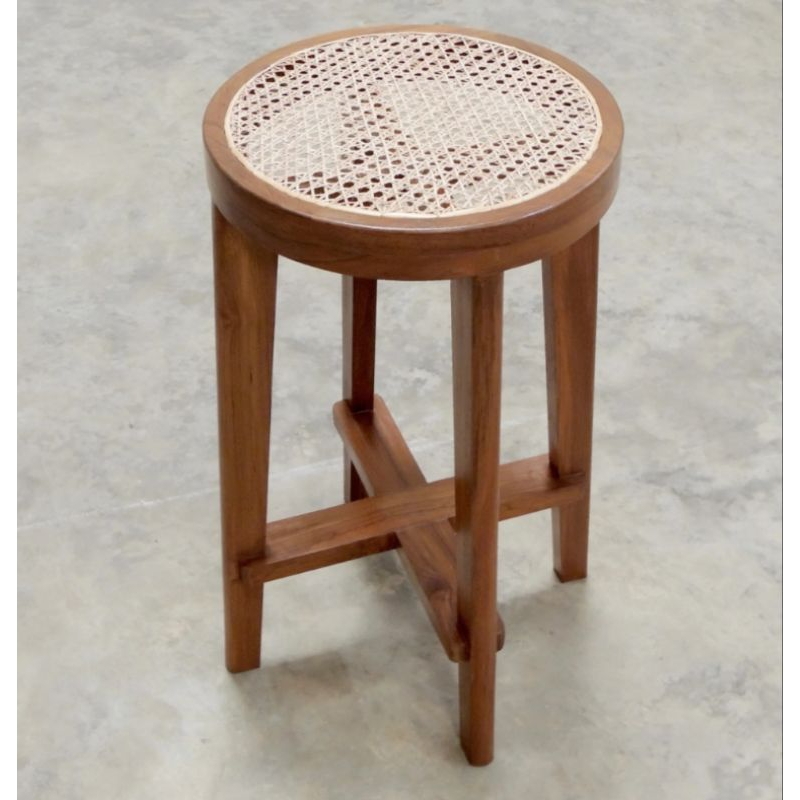 Joywood stool kayu rotan/ stool kayu jati/ stool cantik