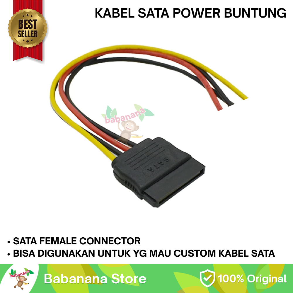 Kabel Sata Power 15 Pin Buntung 15Pin DIY CUSTOM Cable