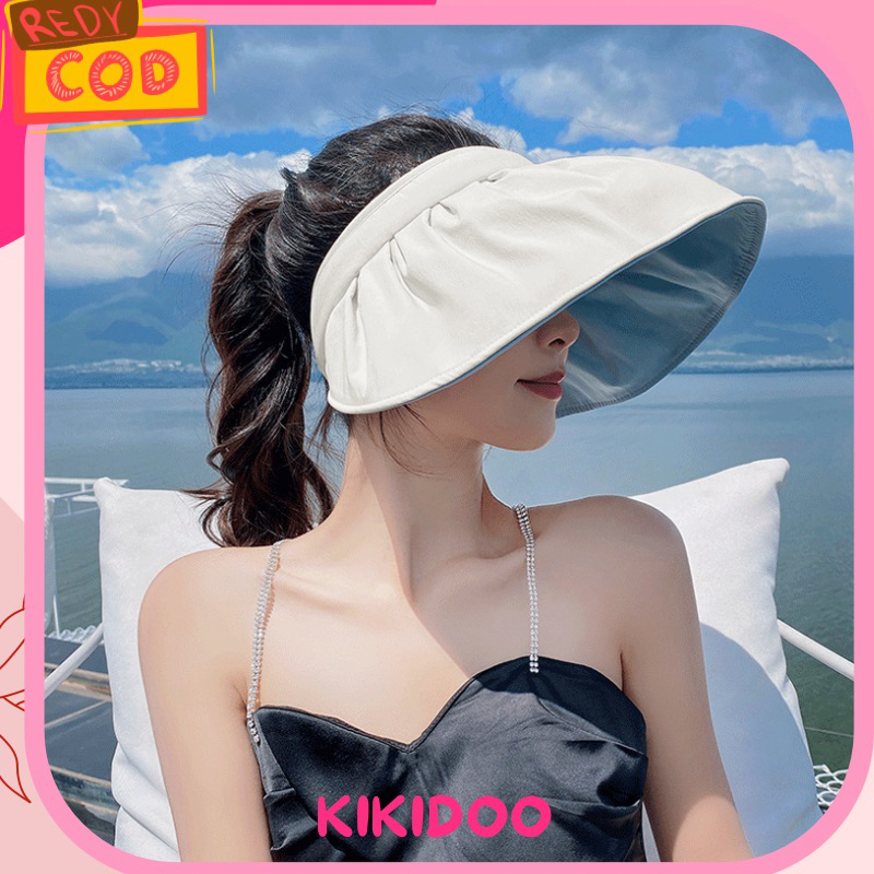 Kikidoo Topi Bando Visor Topi Pantai Anti UV Kece Kekinian Import TP67