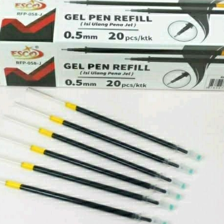 

isi ulang/refill pena tinta gel esco 0.5 mm