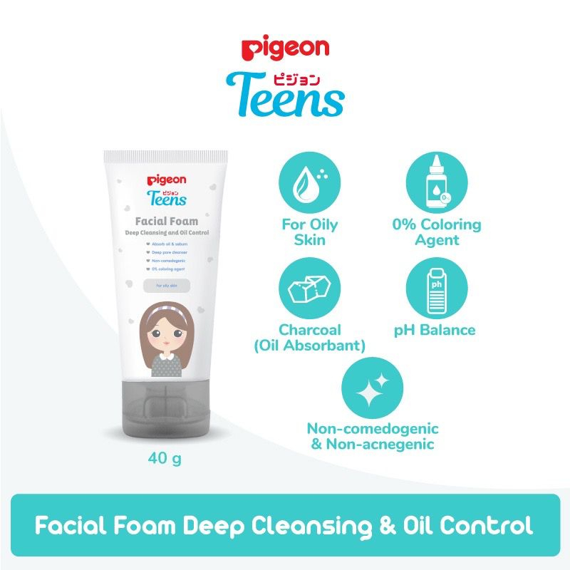 PIGEON Teens Facial Foam Deep Cleansing &amp; Oil Control