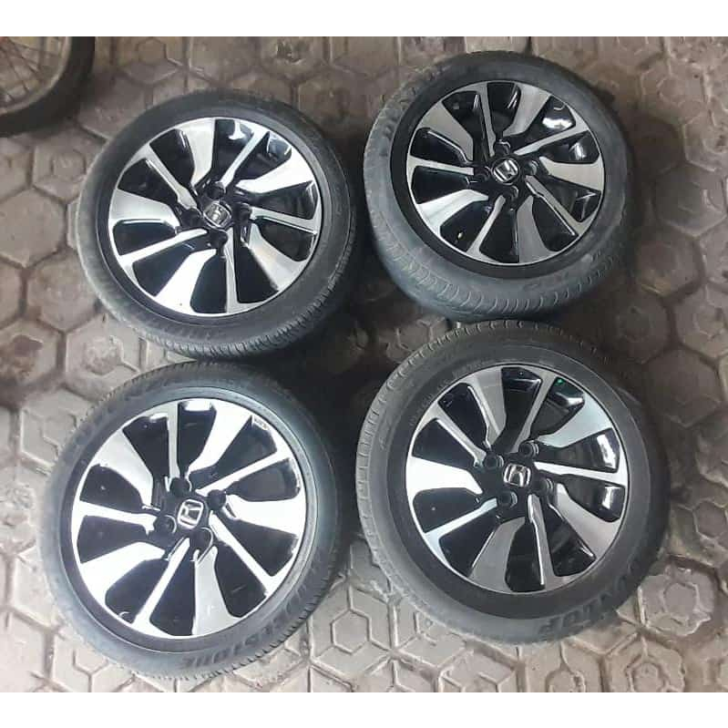 Velg Mobil Bekas Ring 15 Lubang 4 STD BRIO RS R15X6 4X100 ET50 BAN 185 55 R15