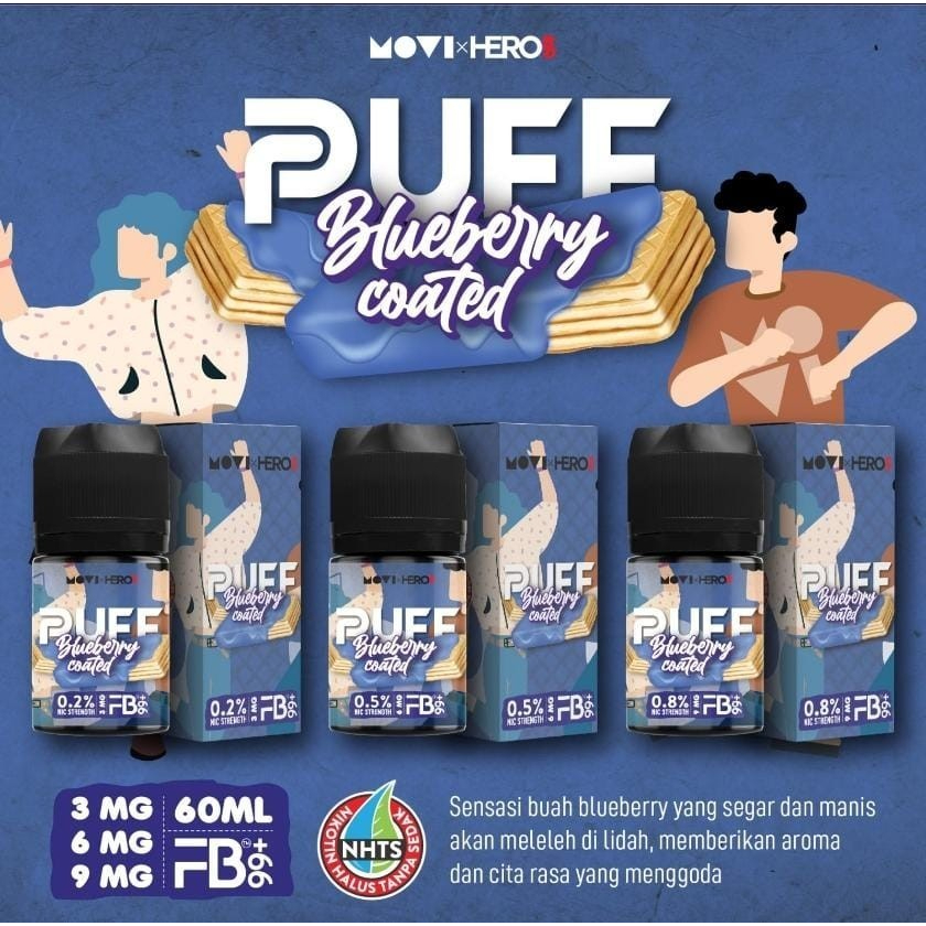 Liquid R57 Puff Blueberry Coated Wafer 60ML by MOVI x Hero57 - Puff