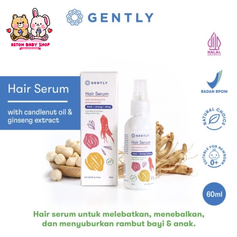 Gently Hair Serum Minyak Kemiri Serum Penumbuh Penyubur Rambut Anak