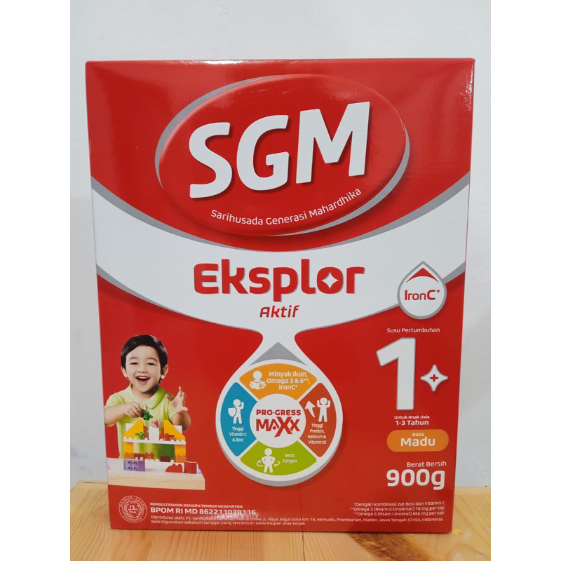 SGM Eksplor 1+, 3+ dan 5+ 900 gr || Rasa Vanilla | Madu | Cokelat