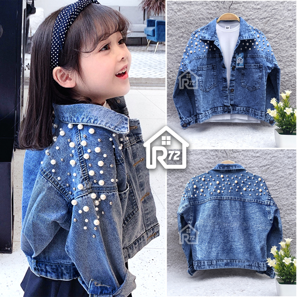 Jaket Jeans Mutiara Anak - Pearl Jacket Oversize