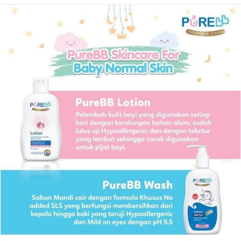 pure baby daily lotion 200ml /pelembab kulit baby dan anak