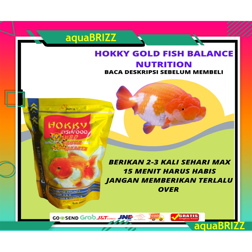 HOKKY FISHFOOD GOLDFISH 250GRAM 250 GRAM pakan makanan pelet ikan hias koki koi floating