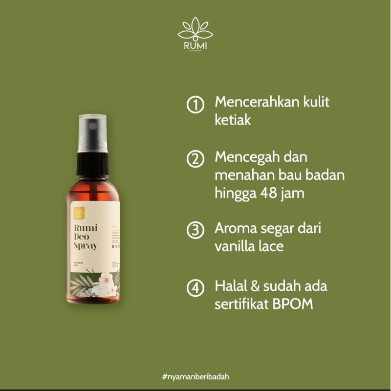 RUMI LIMA WAKTU / Rumi Deo Spray  / Deodorant Spray /Deodorant /Miraj / hijaz