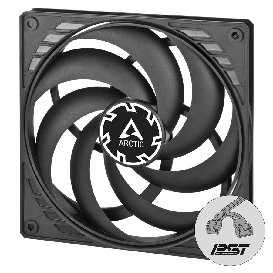 Fan ARCTIC P14 Slim PWM PST Black 140mm 14cm