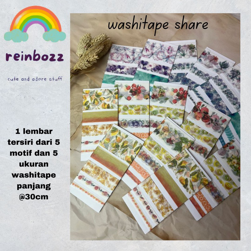 

washi tape share cantik super murah