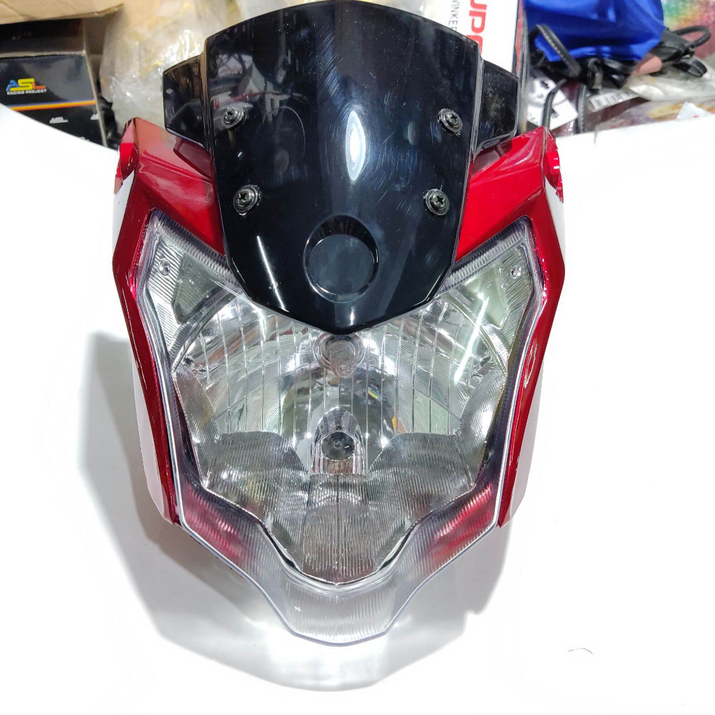 HEADLAMPKEDOK BATOK LAMPU DEPAN SET REFLEKTOR NEW VIXION ADVANCE  NVA putih