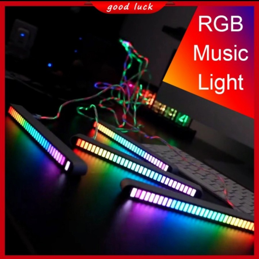 Lampu led rgb bar strip spectrum audio indicator music sound control