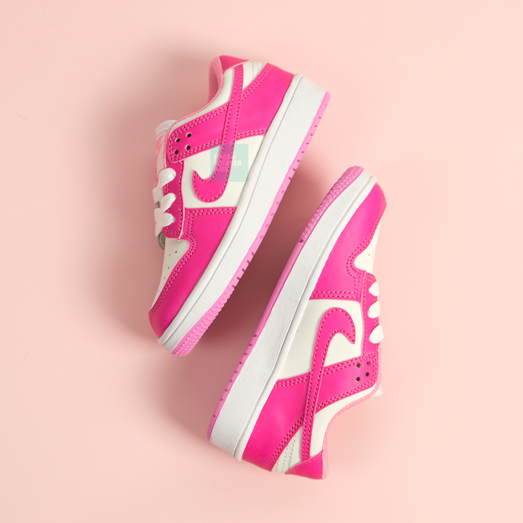 SEPATU ANAK PEREMPUAN SNEAKERS DUNK ACTIVE FUCHSIA &quot;PINK WHITE&quot; 26-35 - URBAN SNEAKER KIDS