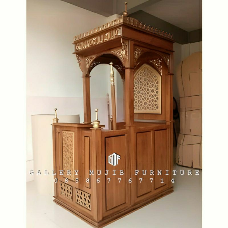 Mimbar Masjid Kubah mimbar masjid minimalis mimbar masjid Jepara terbaru