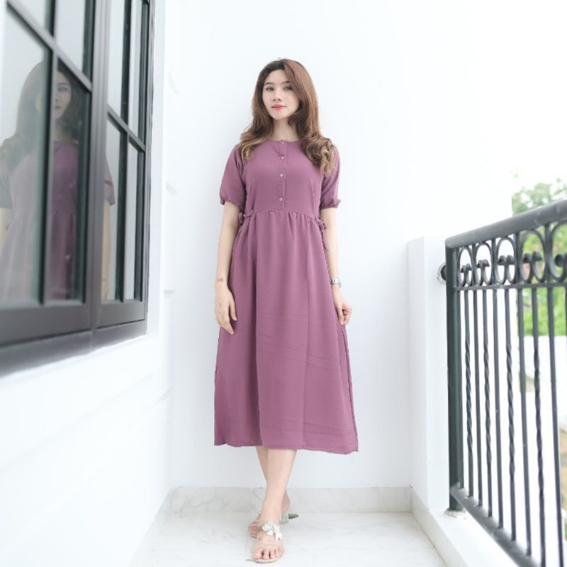 Anzani Homedress - Duster Crinkle AIrflow - Dress Tangan Pendek - Casual Dres