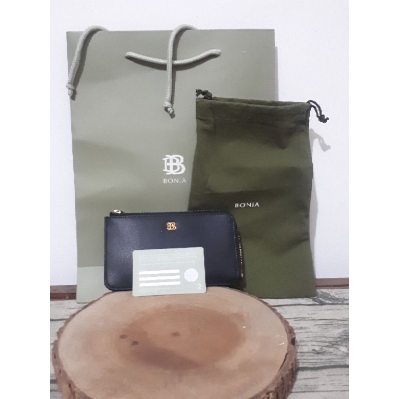 Bonia dompet cardholder ORI - ada kartu garansi resmi (lengkap dgn goody bag dan sarung)