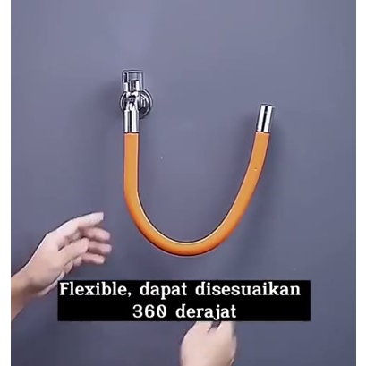 Sambungan Kran Air Fleksibel Cuci Piring 20CM Mesin Cuci Selang Keran Wastafel Flexibel Stainless Silikon