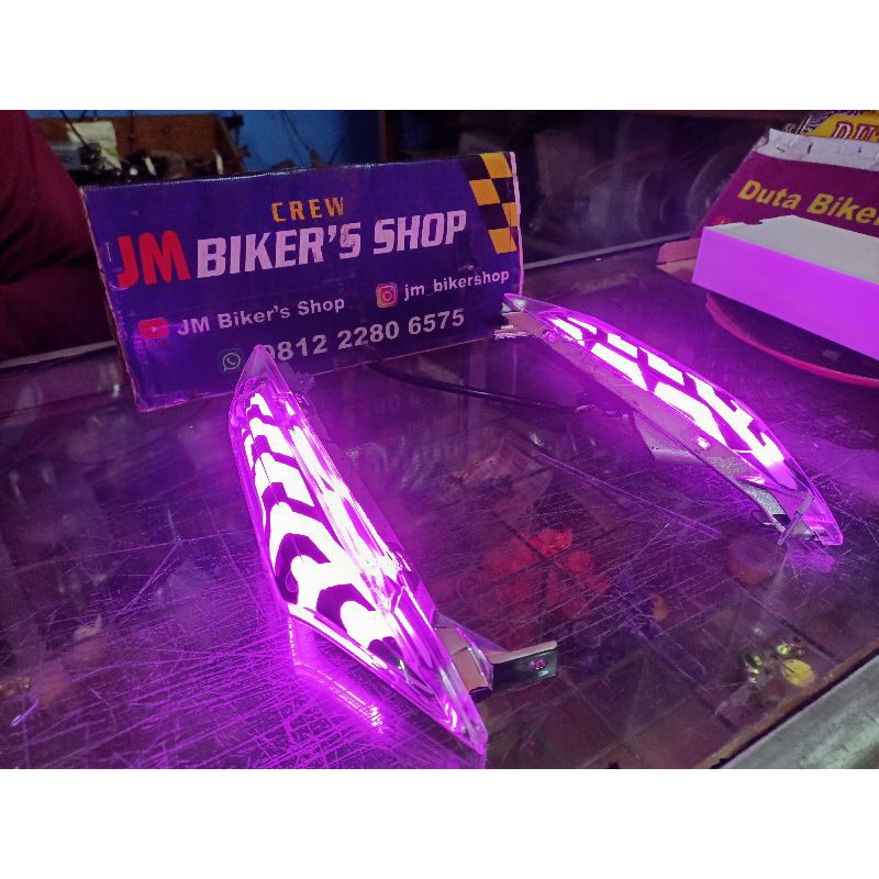 Alis Violet DRL Running Vario techno CBS 125 PNP langsung pasang