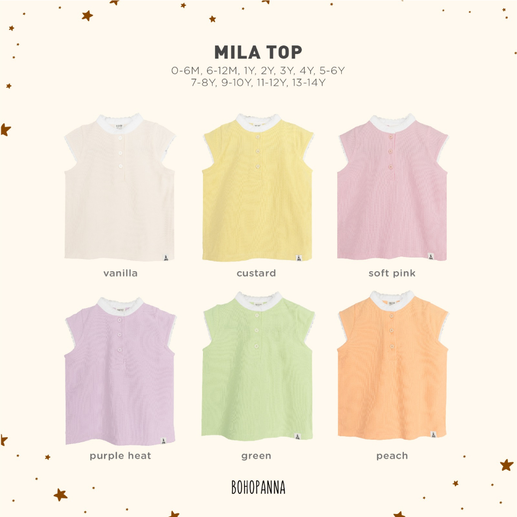 BOHOPANNA MILA TOP BAJU ATASAN ANAK PEREMPUAN BAJU ANAK PEREMPUAN LUCU 0-14 TAHUN PART 1