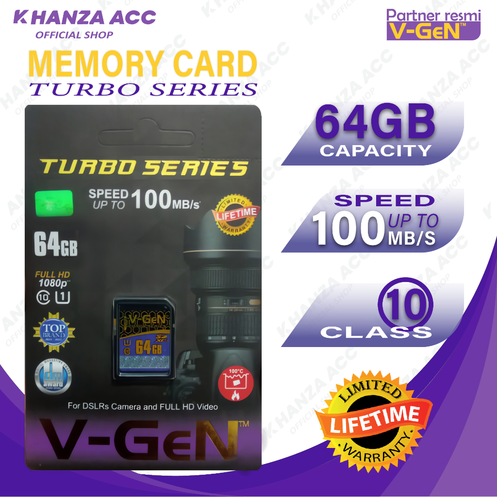 KHANZAACC VGEN SD CARD 64GB 128GB Memori Kamera Class 10