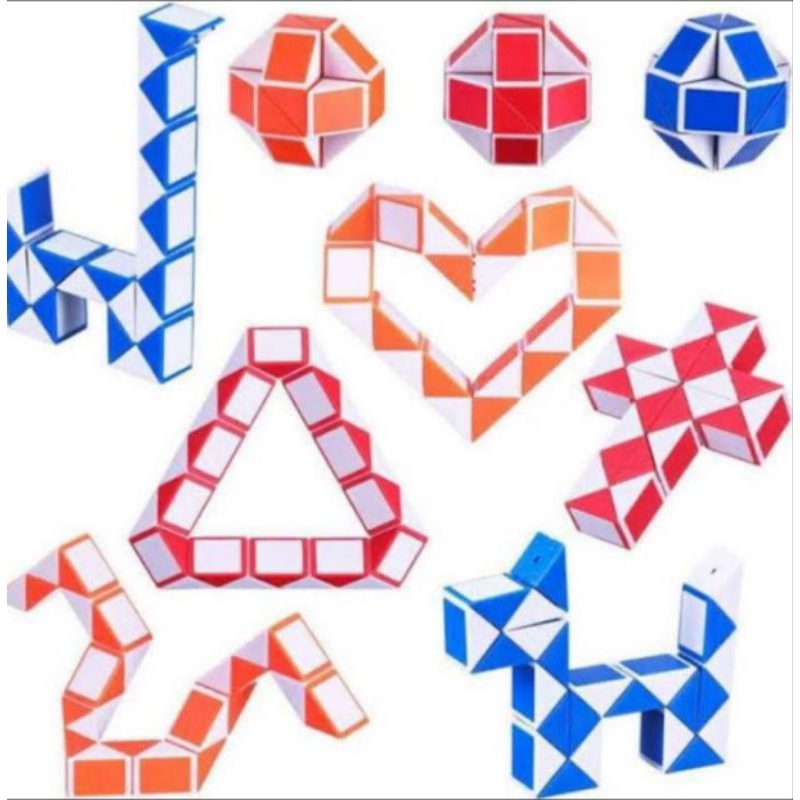 Rubik ular Magic snake mainan edukasi