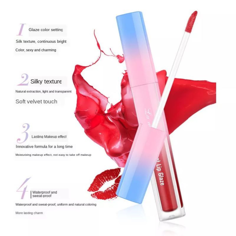 LIPSTICK LAMEILA BAGUS MURAH! LIP GLAZE LASTING MOISTURIZING LIQUID LIPSTIK - TAHAN LAMA TAHAN AIR WATERPROOF