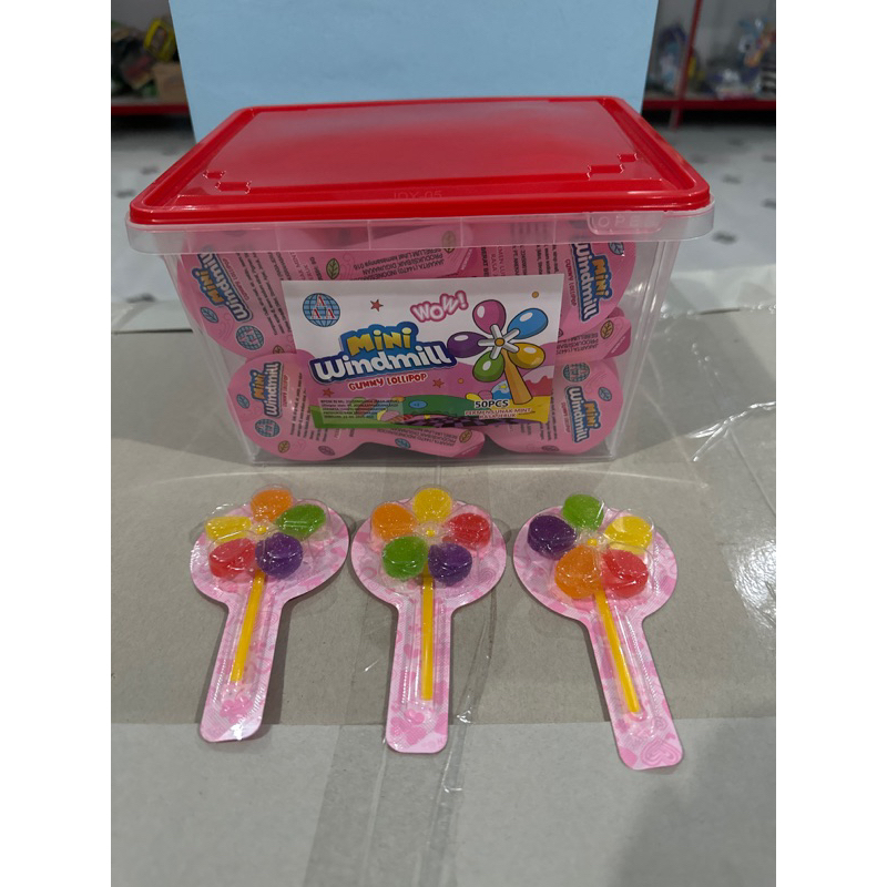 

Mini Windmill Gummy Kotak Toples Isi 50pcs