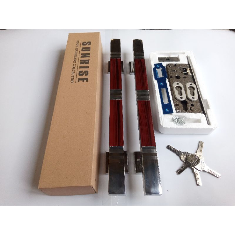 2 pcs + 1 set bodi kunci Handle gagang pintu minimalis gagang pintu stainless