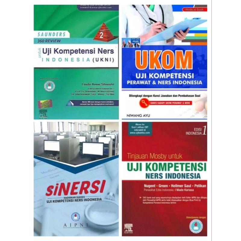 

paket 4 buku ukni2, ukom, sinersi, tinjauan mosby