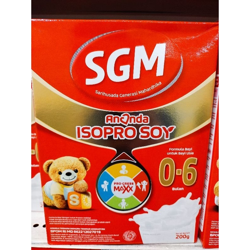 200gr SGM Ananda Isopro Soy 0 - 6 SGM Soya