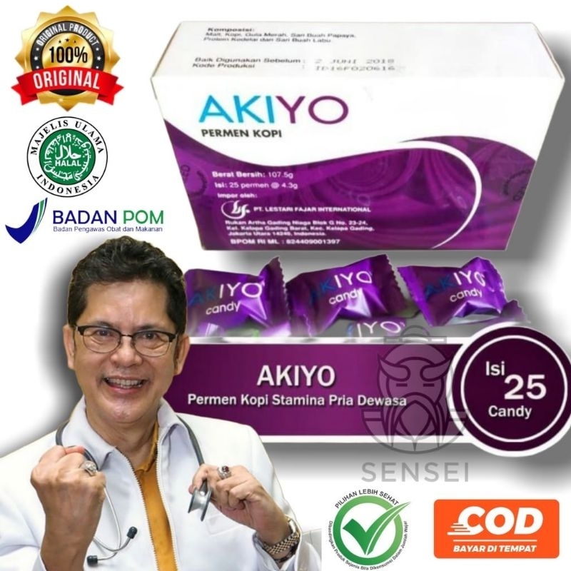 AKIYO CANDY isi 25pcs Permen ginseng