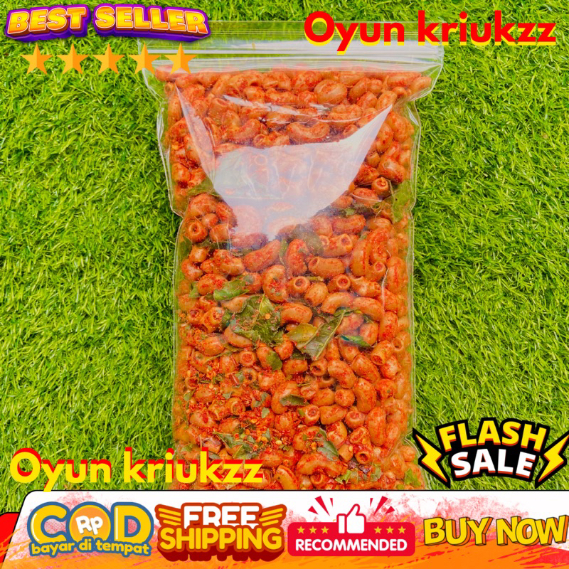 

(promo) makaroni cikruh 3pcs 9.000 pedas daun jeruk oyun kriukzz gurih pedas