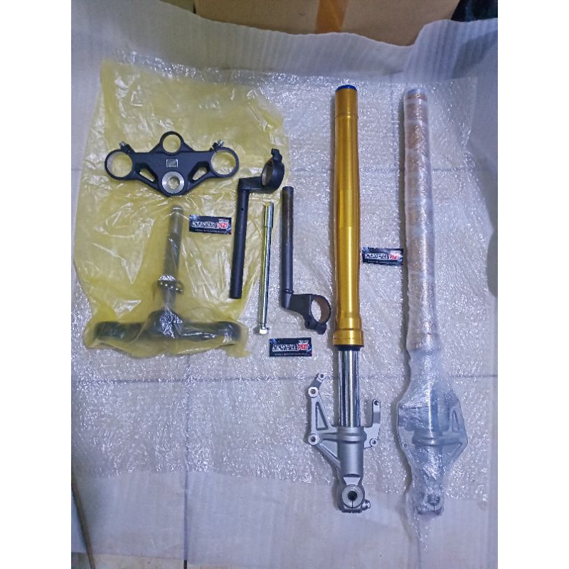 USD CBR 250RR UPSIDE DOWN SHOWA ORIGINAL 1set Shock Breaker Depan Kanan kiri Gold Honda Cbr 250RR K6