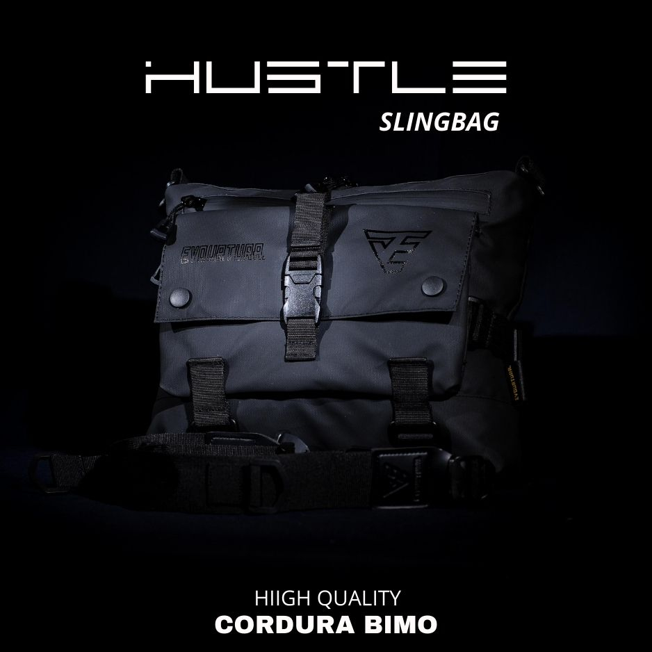 Evourtura Hustle - Tas Selempang Pria Anti Air Sling Bag Waterproof