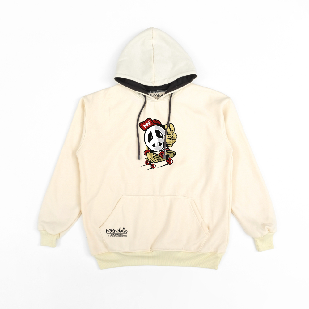 Suiter Pria Hoodie terbaru 2023 keren gaya distro sweater cowok original brand tebal warna cream adventure dewasa laki laki sweter hodie