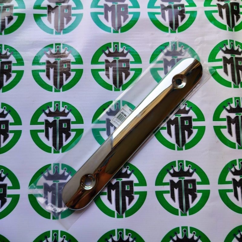 cover pelindung tameng knalpot chrome kawasaki w175 cafe se original